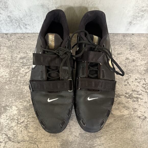 NIKE ROMALEOS 2 BLACK WHITE MENS WEIGHTLIFTING SHOES 476927-010 (SIZE 14) main image 9